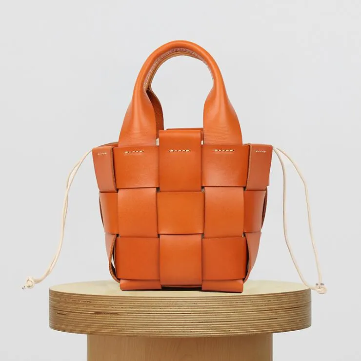 Womens Beige Shoulder Bag Leather Bucket Bag For Women