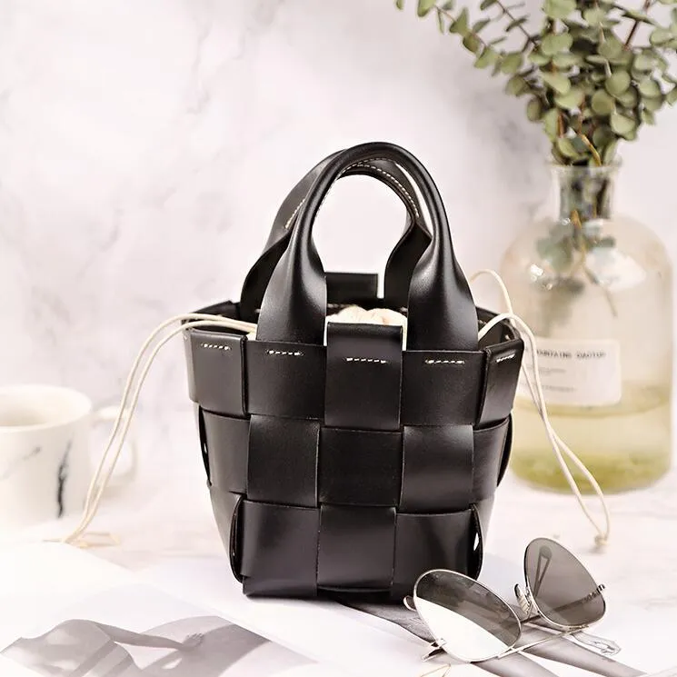 Womens Beige Shoulder Bag Leather Bucket Bag For Women