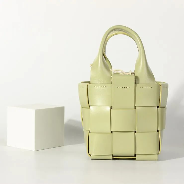 Womens Beige Shoulder Bag Leather Bucket Bag For Women