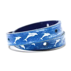 Women's Leather Wrap - Dolphin Family