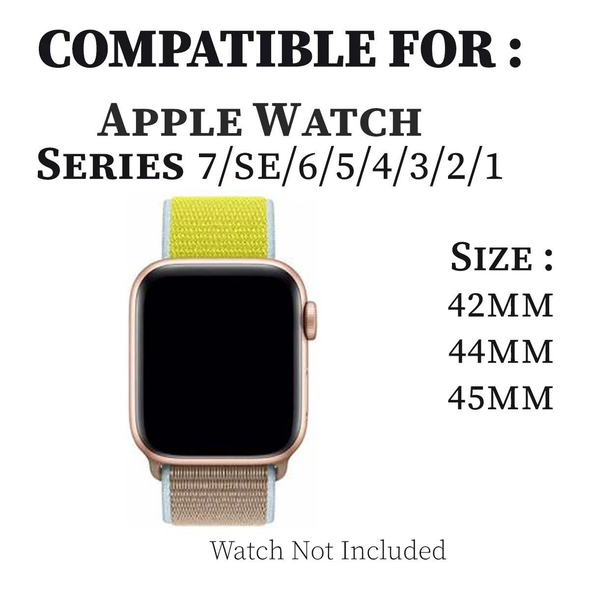 Woven Nylon Strap For Apple Watch-Camel (42/44/45mm)