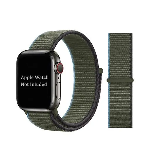 Woven Nylon Straps For Apple Watch-42/44mm/49mm New 2020 Edition(Iverness Green)