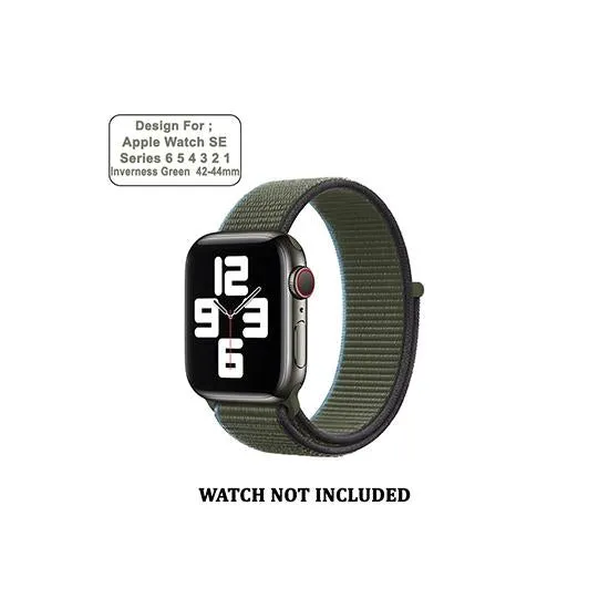 Woven Nylon Straps For Apple Watch-42/44mm/49mm New 2020 Edition(Iverness Green)