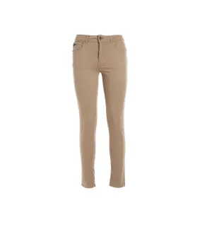 Yes Zee pantalone da donna Push Up in cotone elasticizzato 1319 P377 XX00 0101 beige scuro